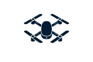 Icono de dron para credencial de Operador RPA